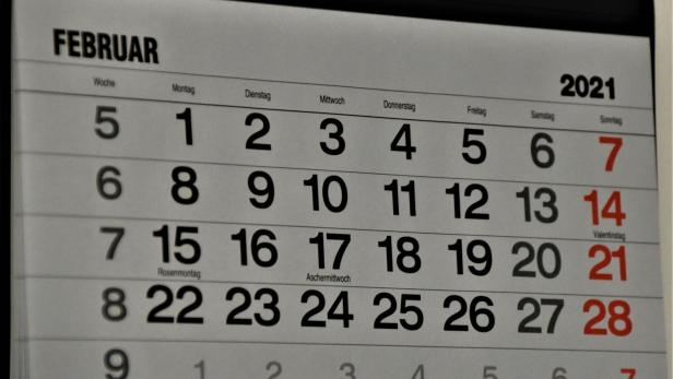 Kalender-Ansicht von Februar