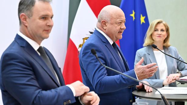 KOALITION: PRÄSENTATION DES REGIERUNGSPROGRAMMS VON ÖVP, SPÖ UND NEOS - BABLER/STOCKER/MEINL-REISINGER KOALITION: PRÄSENTATION DES REGIERUNGSPROGRAMMS VON ÖVP, SPÖ UND NEOS - BABLER/STOCKER/MEINL-REISINGER