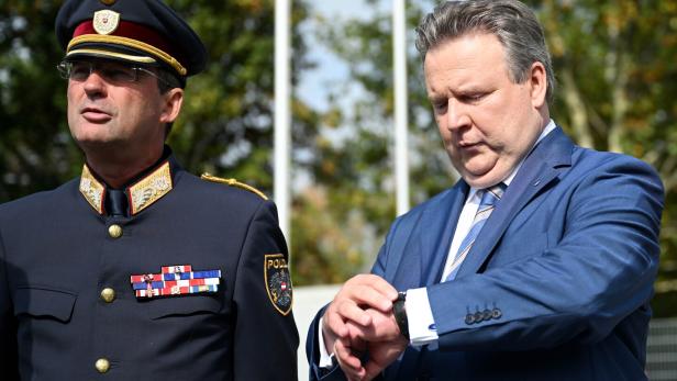 Wiener Bürgermeister Ludwig (re.) und Polizeipräsident Pürstl (li.)