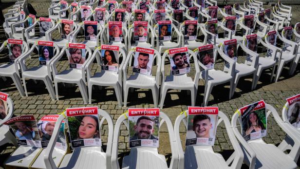 GERMANY-ISRAEL-PALESTINIAN-CONFLICT-HOSTAGES-INSTALLATION GERMANY-ISRAEL-PALESTINIAN-CONFLICT-HOSTAGES-INSTALLATION