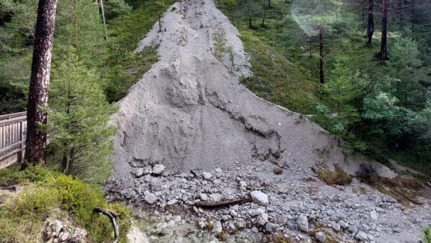 Vermurungen nach dem Extremwetter im vergangenen September sind in den Ötschergräben zum Teil noch nicht beseitigt