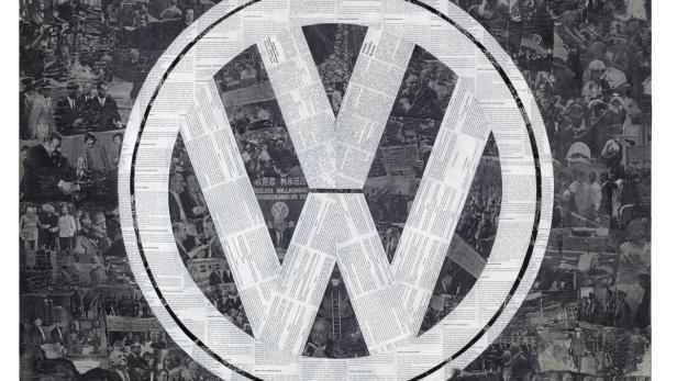 Marcel Odenbachs &quot;Deutsches Symbol (VW)&quot; von 1994 entpuppt sich aus der Nähe als Collage