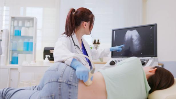 Ultraschall der Nieren.