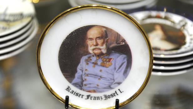 Potrait Kaisers Fraz Josefs auf einem Teller