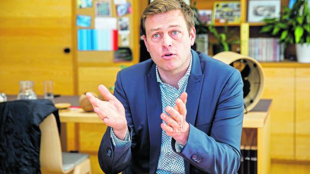 Stefan Kaineder, Landessprecher der oberösterreichischen Grünen und stellvertretender Bundessprecher