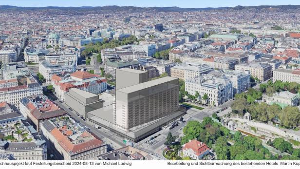So sieht die Initiative Stadtbildschutz das Projekt Heumarkt-neu von oben.