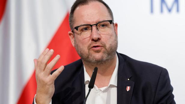 Freedom Party Secretary-General Christian Hafenecker attends a press conference in Vienna Freedom Party Secretary-General Christian Hafenecker attends a press conference in Vienna