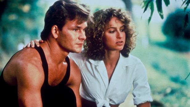 Patrick Swayze und Jennifer Grey in einer Szene aus dem Film „Dirty Dancing“.