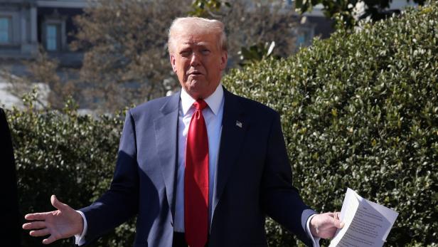 Trump views Tesla cars at the White House in Washington Trumps Zölle: Testfall für Europas Einigkeit