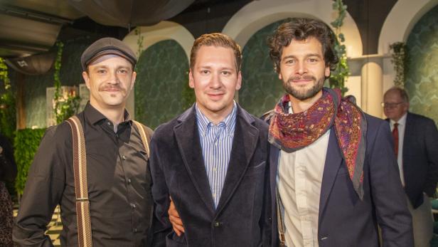 46-214219690 Schauspieler Michael Steinocher, Netzwerker Clemens Trischler und Schauspieler Aaron Karl