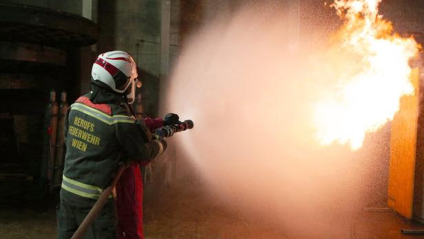 Feuerwehr Berufsfeuerwehr Wien löschte den brennenden Pkw (Symbolbild)