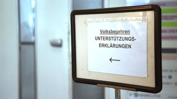 ++ THEMENBILD ++ UNTERSTÜTZUNG VOLKSBEGEHREN Volksbegehren gegen Volksbegehren scheiterte an 100.000er-Hürde