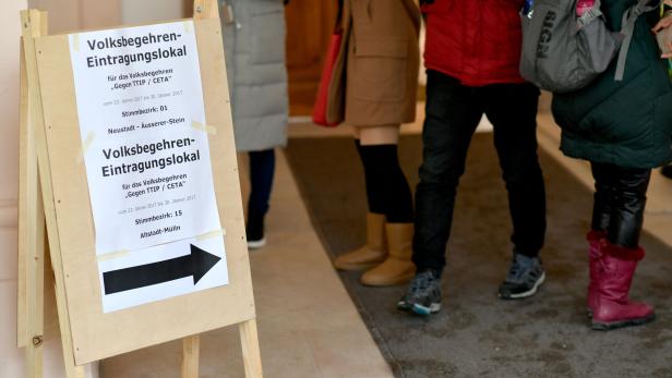 THEMENBILD: CETA/TTIP-VOLKSBEGEHREN Missbrauch von Volksbegehren: Reform könnte schon im Herbst kommen
