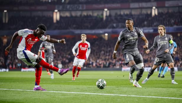 UEFA Champions League quarter-final - Arsenal vs Real Madrid Saka gegen Alaba