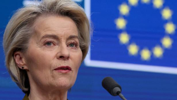 FILE PHOTO: European Commission President Ursula von der Leyen Trumps Handelskrieg: EU verschiebt Gegenzölle auf US-Produkte auf 14. Juli