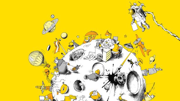 Michael Pammesberger, Planet Pammesberger Michael Pammesberger, Planet Pammesberger (Covermotiv zum Buch bei Ueberreuter) (c) Michael Pammesberger/Ueberreuter 2025