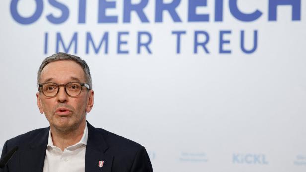 Head of Freedom Party Herbert Kickl attends a press conference in Vienna Head of Freedom Party Herbert Kickl attends a press conference in Vienna