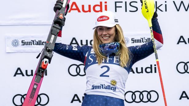 FIS Alpine Skiing World Cup finals in Sun Valley Fußballfan: Mikaela Shiffrin