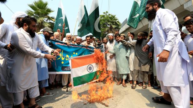 PMML party protest following India's missile strikes in Pakistan