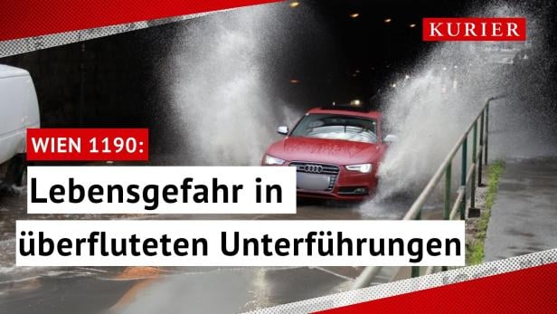 Döbling: Lebensgefahr in überfluteten Unterführungen