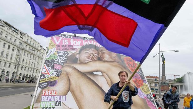 AUSTRIA-PROTEST-VANDALISM-LGBTQ
