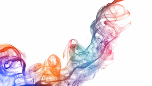 Farbige rauchige Formen.