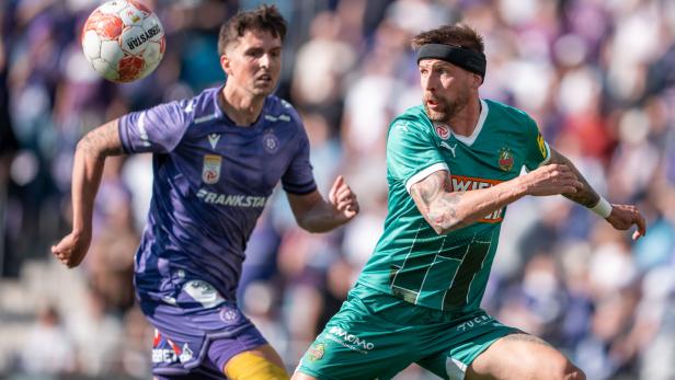 Wiener Derby: Burgstaller (re.) erzielte das 1:0 für Rapid
