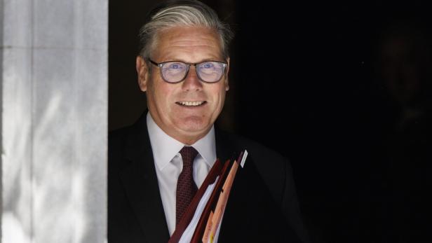 British Prime Minister Keir Starmer leaves for Prime Minister's Questions