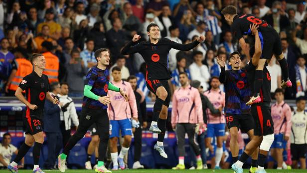 Fiesta in Barcelona nach dem Meistertitel