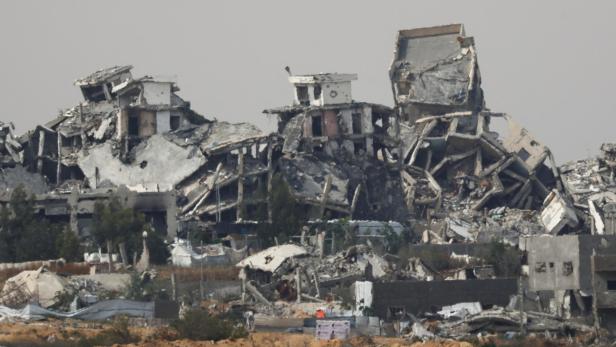 A general view of destruction in North Gaza, as seen from the Israeli side of the Israel-Gaza border A general view of destruction in North Gaza, as seen from the Israeli side of the Israel-Gaza border