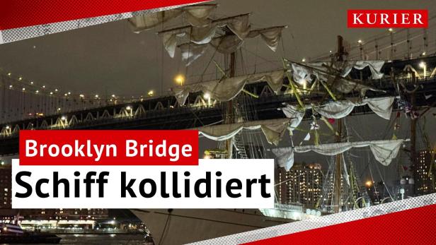 Brooklyn Bridge: Schiff kollidiert