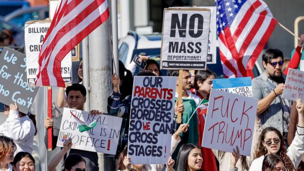 Protest against the Trump administration's immigration and deportation sweeps in Atlanta