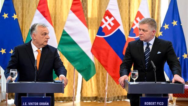 Ungarns Premier Viktor Orban und slowakischer Regierungschef Robert Fico