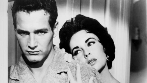 Paul Newman und Elizabeth Taylor in einer Szene aus dem Film „Die Katze auf dem heißen Blechdach“.