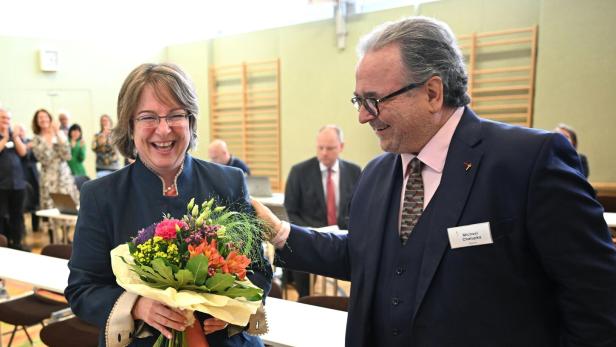 Cornelia Richter und Vorgänger Michael Chalupka