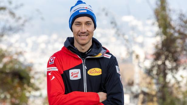 Der österreichische Nordische Kombinierer Mario Seidl posiert für ein Porträt.