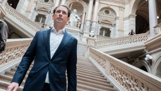 Sebastian Kurz nach dem rechtskräftigen Freispruch im Justizpalast in Wien