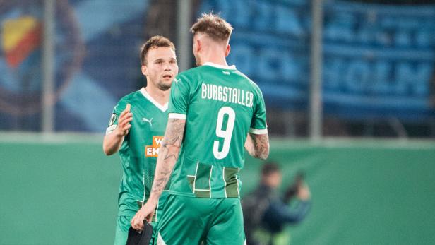 FUSSBALL: CONFERENCE LEAGUE / VIERTELFINALE / RÜCKSPIEL: SK RAPID - DJURGARDENS IF.