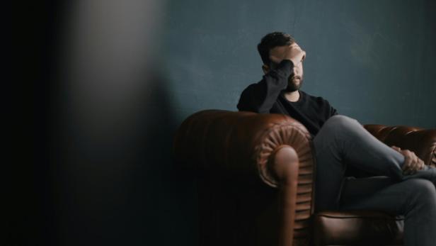 Mann mit Depression