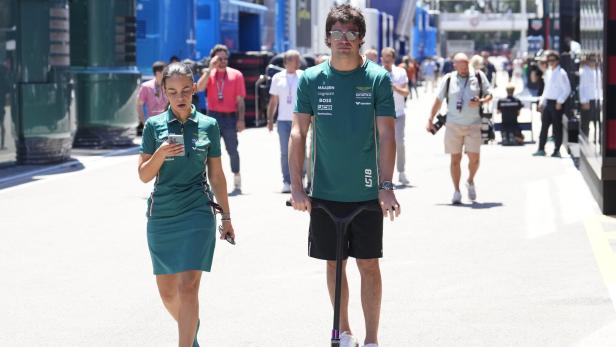 Aston-Martin-Pilot Lance Stroll in Spanien