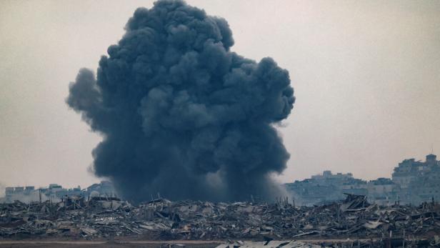 Smoke rises from Gaza after an explosion Smoke rises from Gaza after an explosion