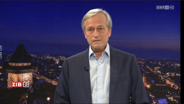 Der stellvertretende Direktor des BORG Dreierschützengasse, Norbert Urabl, im Fernsehstudio
