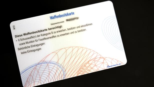 ++ THEMENBILD ++ WAFFE / WAFFENBESITZ / WAFFENGESETZ / WAFFENBESITZKARTE Ohne Strafen: Grüne fordern Rückgabeprogramm für illegale Waffen