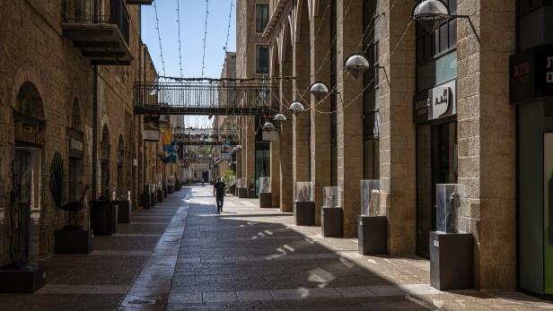 Leere Straßen in Jerusalem