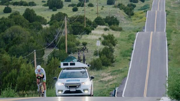 Lukas Kaufmann beim Race Across America