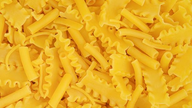 Italian pasta mista background. Top view. Italian cuisine