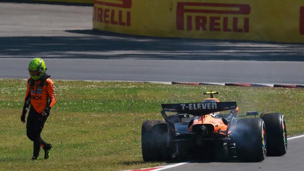 Abgang: Lando Norris fuhr in das Auto seines McLaren-Teamkollegen und nahm die volle Schuld auf sich.