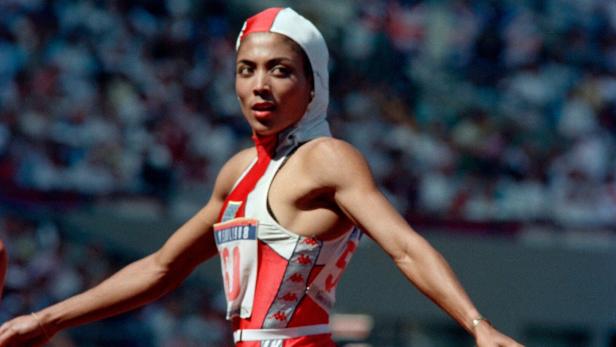 FILES-ATHLETICS-OLY-SEOUL-1988-GRIFFITH-JOYNER-100M Griffith-Joyner im Jahr 1988