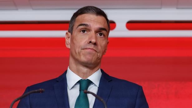 Spanish PM Sanchez press conference after PSOE leadership meeting