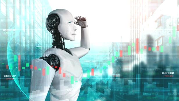 Future financial technology controlled by AI robot using machine learning